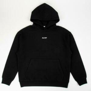 Black hoodie with cap ALLOUT
